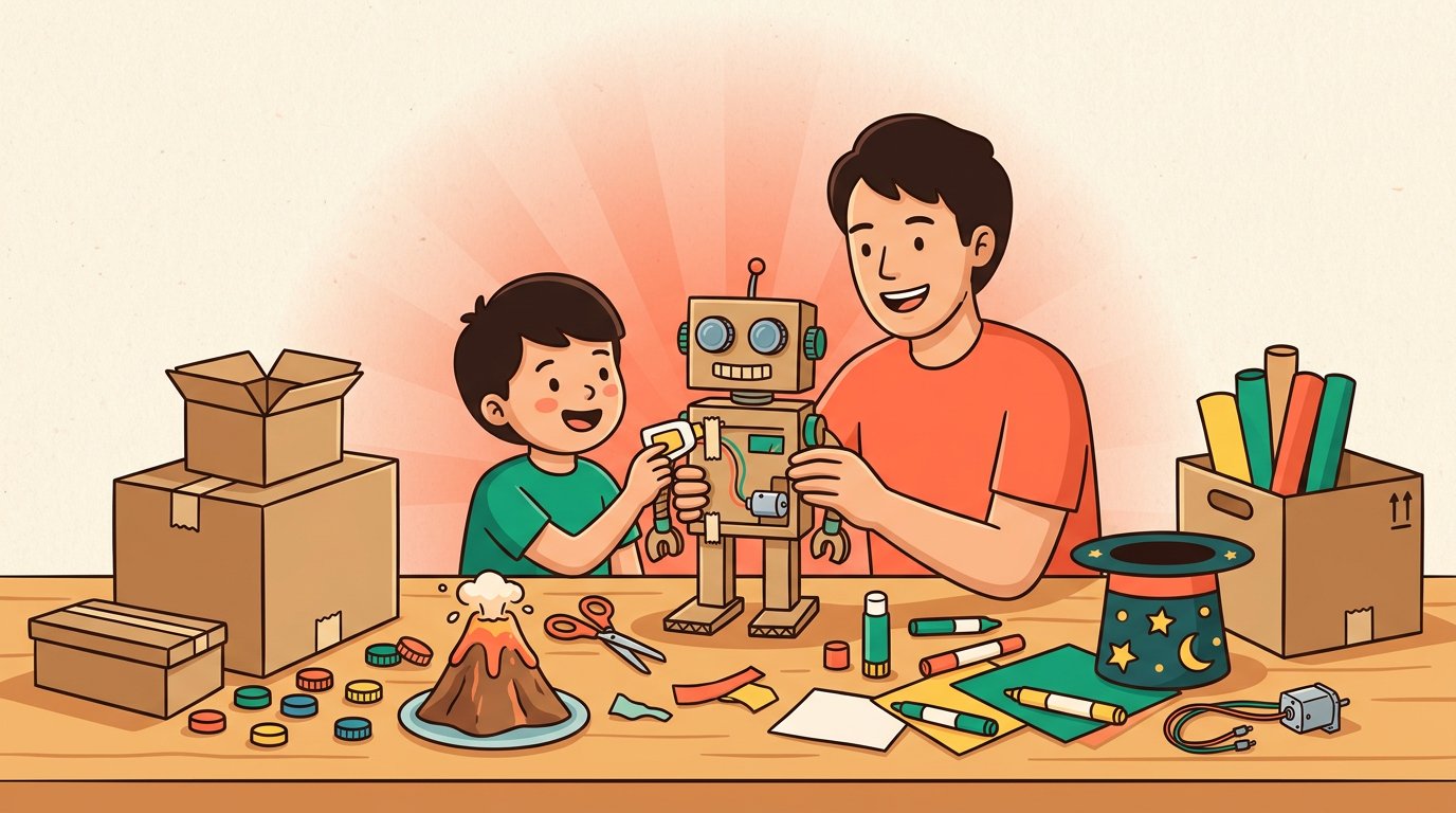Ilustração da trilha Trilha Maker em Família